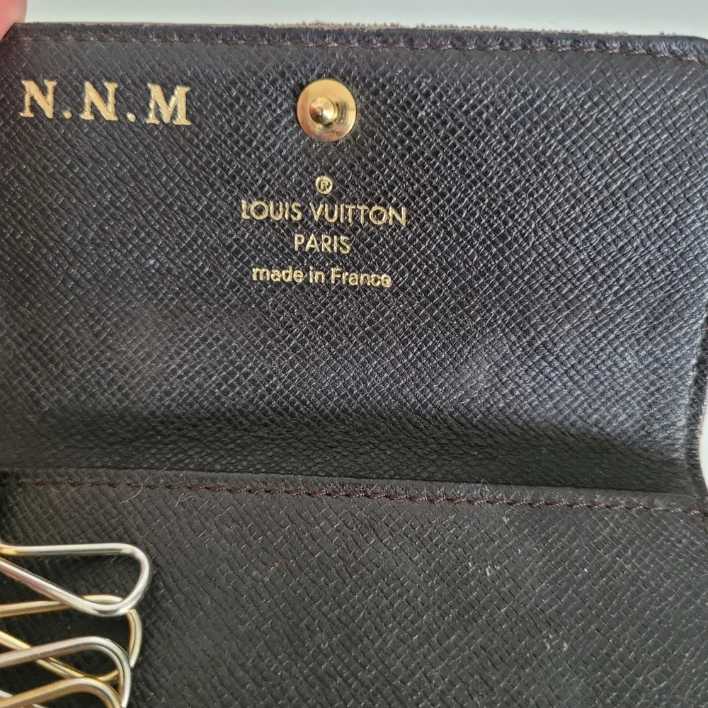 Louis Vuitton Monogram Mini Lin 6 Key Holder Brown Canvas Wallet M62991